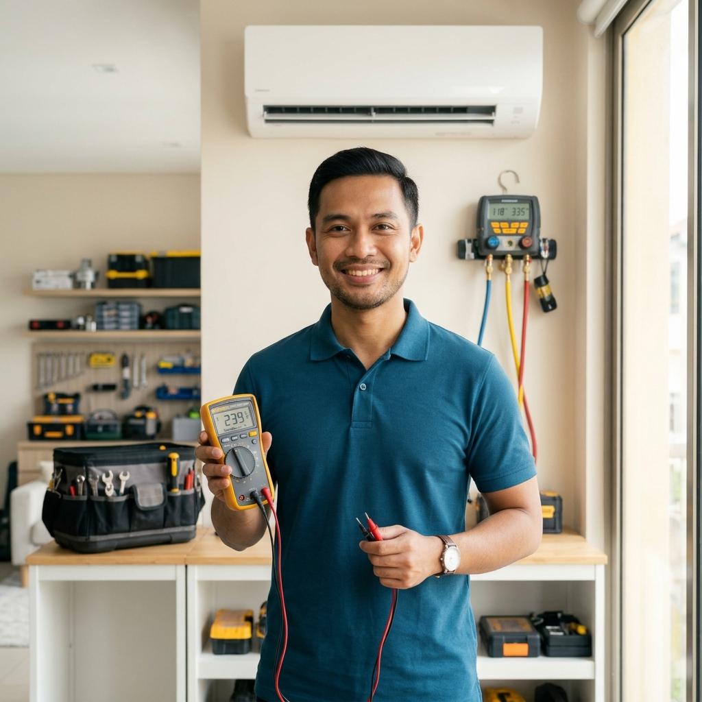 Mr Syahril, Founder and Lead Aircond Specialist at SA Famous Cooling Sdn Bhd